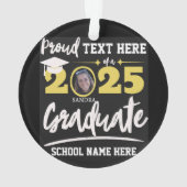 2025パーソナライズされた年誇りを持ったの卒業生クラス オーナメント (裏面)