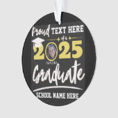 2025パーソナライズされた年誇りを持ったの卒業生クラス オーナメント (正面)