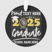 2025パーソナライズされた年誇りを持ったの卒業生クラス オーナメント (正面)