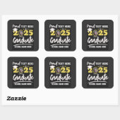 2025パーソナライズされた年誇りを持ったの卒業生クラス スクエアシール (シート)