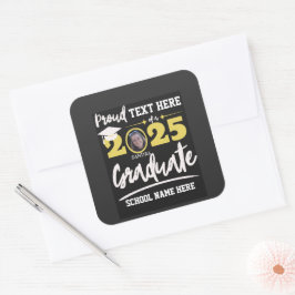2025パーソナライズされた年誇りを持ったの卒業生クラス スクエアシール