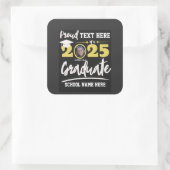 2025パーソナライズされた年誇りを持ったの卒業生クラス スクエアシール (バッグ)