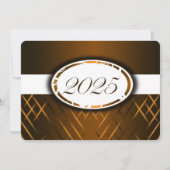 2025パーティーのBrown and Whiteクラス 招待状 (正面)