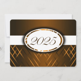 2025パーティーのBrown and Whiteクラス 招待状