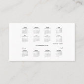 2025ビジネススポーツポケットカレンダー 名刺 (裏面)