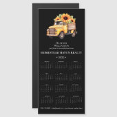 2025ビジネス磁気カレンダー – ひまわりトラック (正面/裏面)