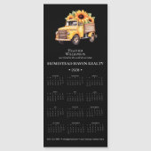 2025ビジネス磁気カレンダー – ひまわりトラック (正面)