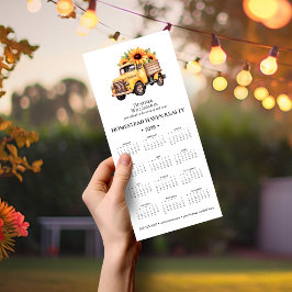 2025ビジネス磁気カレンダー – ひまわりトラック