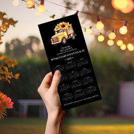 2025ビジネス磁気カレンダー – ひまわりトラック