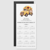 2025ビジネス磁気カレンダー – ひまわりトラック (正面/裏面)