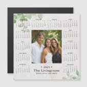 2025ファミリーエレガントフォトカレンダー磁石/緑 (正面/裏面)