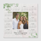 2025ファミリーエレガントフォトカレンダー磁石/緑 (正面)