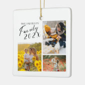 2025ファミリーカスタムフォトコラージュ セラミックオーナメント (左)