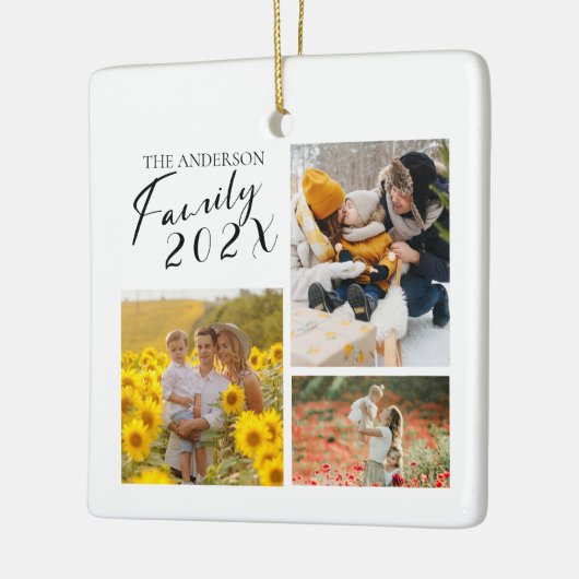 2025ファミリーカスタムフォトコラージュ セラミックオーナメント (左)