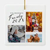 2025ファミリーカスタムフォトコラージュ セラミックオーナメント (裏面)