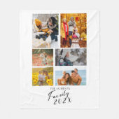 2025ファミリーカスタムフォトコラージュ フリースブランケット (正面)