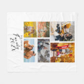 2025ファミリーカスタムフォトコラージュ フリースブランケット (正面(横))