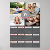 2025ファミリーモダン4フォトコラージュカスタム ポスター (正面)