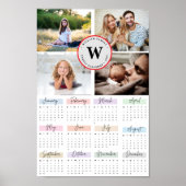 2025ファミリーモダン4フォトコラージュカスタム ポスター (正面)