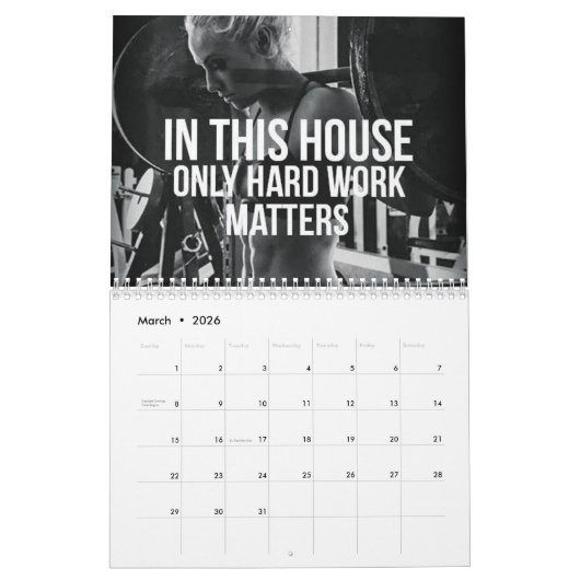 2025フィットネスやる気を起こさせるカレンダー カレンダー (3月 2026)