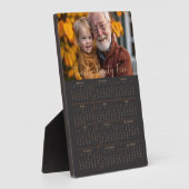 2025フォトカレンダーとスタンド通年ブラック フォトプラーク (側面)