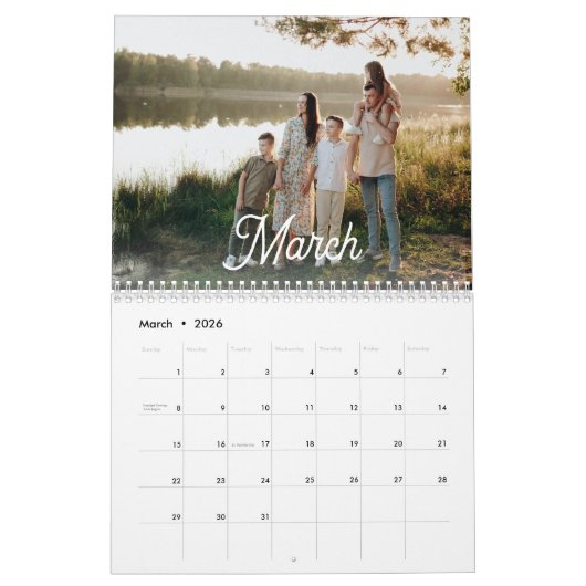 2025フォトカレンダーカスタムタイトルと13枚の写真 カレンダー (3月 2026)
