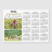 2025フォトカレンダー磁石家族の名前ホワイトブラック (正面)