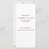 2025フォトカレンダー4x9赤/白ホリデーカード (裏面)