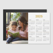 2025フォトカレンダー | 通年金ゴールド磁気カード (正面/裏面)