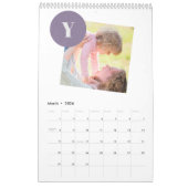 2025フォトコラージュ家族シンプルの家族は自分で作成 カレンダー (3月 2026)