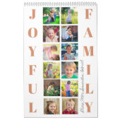 2025フォトコラージュ家族シンプルの家族は自分で作成 カレンダー (カバー)