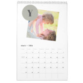 2025フォトコラージュ家族シンプルの家族は自分で作成 カレンダー (3月 2026)