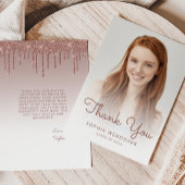 2025フォトバラ金ゴールドグリッター点滴卒業 サンキューカード