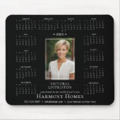 2025フォトビエレガントジネスカレンダーマウスパッドBlk マウスパッド (正面)