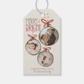 2025フォトファミリークリスマスカードありがとう好意 ギフトタグ (正面)