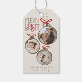 2025フォトファミリークリスマスカードありがとう好意 ギフトタグ