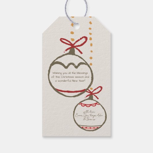 2025フォトファミリークリスマスカードありがとう好意 ギフトタグ (裏面)