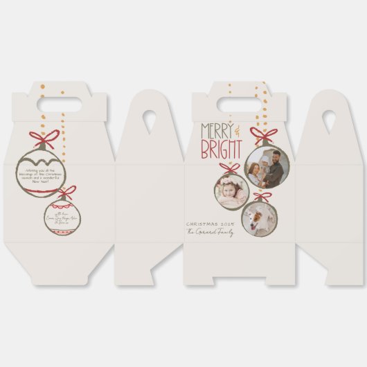 2025フォトファミリークリスマスカードありがとう好意 フェイバーボックス (見開き)