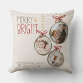 2025フォトファミリークリスマスカードクリスマスパーティー クッション (正面)