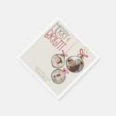 2025フォトファミリークリスマスクリスマスパーティーカード スタンダードカクテルナプキン (角)