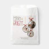 2025フォトファミリークリスマスクリスマスパーティーカード フェイバーバッグ (正面)
