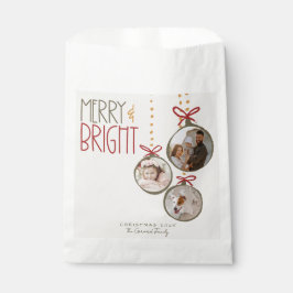 2025フォトファミリークリスマスクリスマスパーティーカード フェイバーバッグ