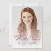 2025フォトブルゴーニュグリッタードリップ卒業 サンキューカード (正面)