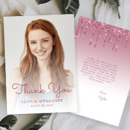 2025フォトブルゴーニュグリッタードリップ卒業 サンキューカード