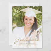 2025フォトホワイト金ゴールドスクリプトグラード発表 招待状 (正面)