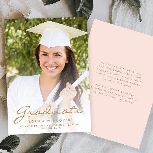 2025フォト赤面金ゴールドスクリプトグラード発表 招待状