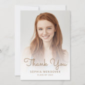 2025フォト金ゴールドグリッター点滴卒業 サンキューカード (正面)