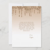 2025フォト金ゴールドグリッター点滴卒業 サンキューカード (裏面)