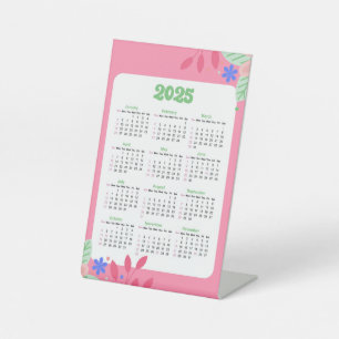 2025フローラデスクカレンダー 台座サイン