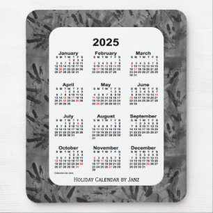 2025ブラックアートホリデイカレンダーバイジャン マウスパッド